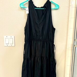 Black maxi length dress